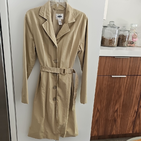 Old Navy Jackets & Blazers - Old Navy Beige Belted Coat
